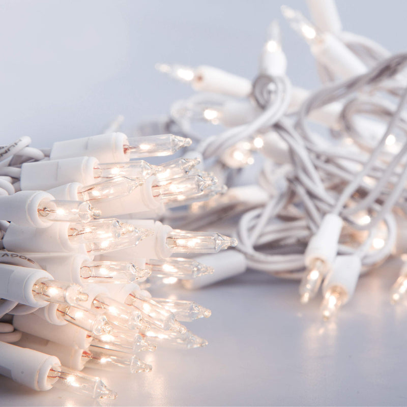 612 Vermont 50 Clear Christmas Lights on White Wire, UL Approved for Indoor/Outdoor Use, 9 Foot of Lighted Length, 11 Foot of Total Length 1 50 Light