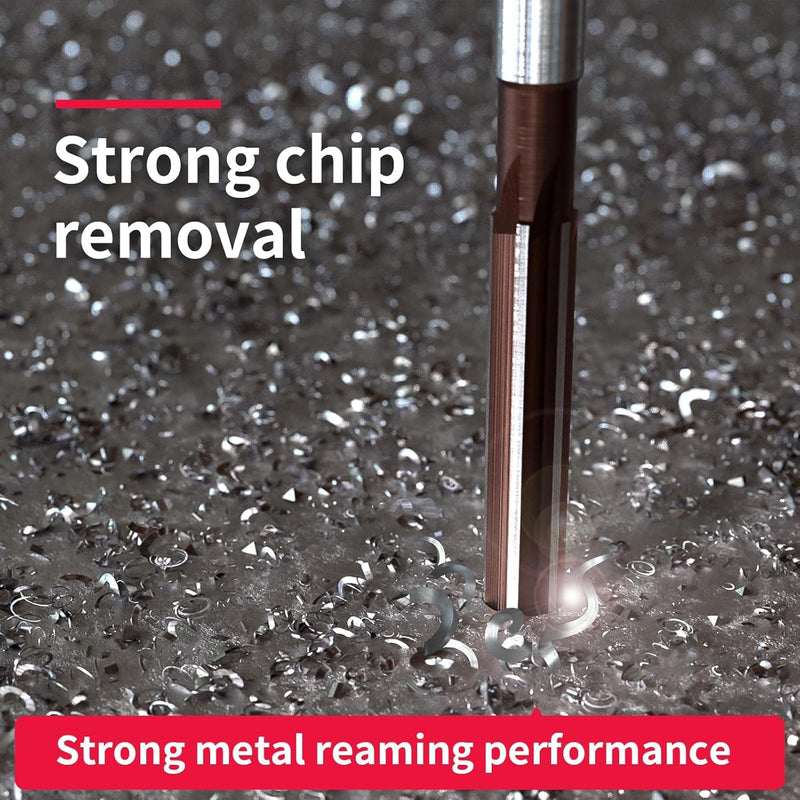 H8 Hand Reamer Straight Slot Reamer,Metric Reaming Drill Bit for Metal, DRINYOUNG (15pcs：3mm-12mm) 15pcs：3mm-12mm