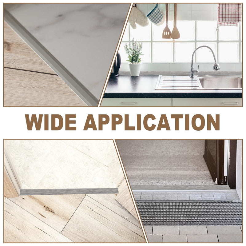 uxcell Floor Transition Strips, 9.84ft x 1.97"(LxW) Self Adhesive Vinyl Flooring Edging Trim PVC Flooring Flat Divider Strip Cover Strips for Joining Floor Gaps, Teak Wood Grain 9.84ft x 1.97"(LxW)