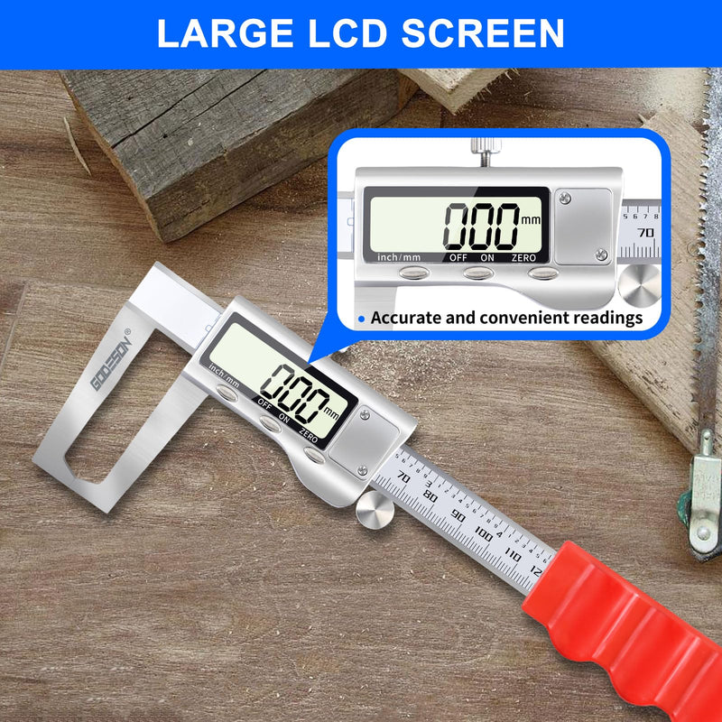 GODESON Disc Brake Rotor Micrometer,Digital Caliper Measuring Tool for Disc Brake-6 Inch/150mm,Brake Measuring Tool wtih Caliper- Inch/Metric Conversion, Brake Caliper with Stainless Steel