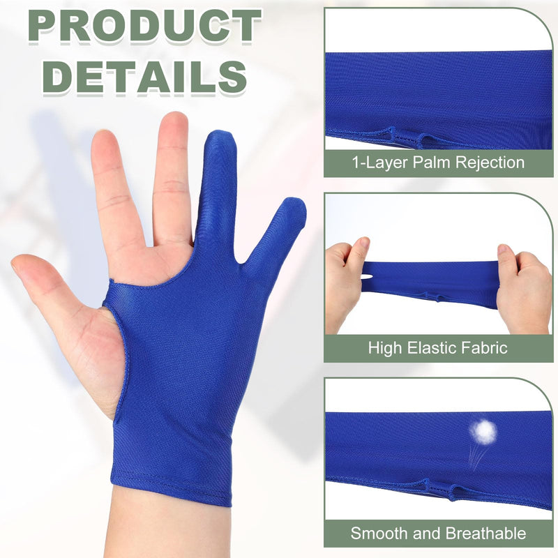 HARFINGTON Artist Drawing Glove, Breathable Graphics Painting Glove Pink Size M