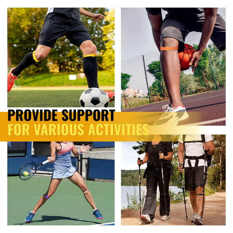Fitgeno Knee Strap Patella Support: Knee Band for Patellar Tendon Pain Relief - Knee Brace for Tendonitis Jumpers Running Sports Basketball Men Women 2 Packs (Black) Black