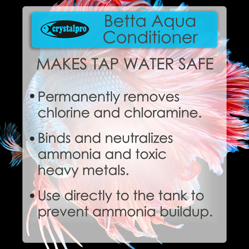 Betta Water Conditioner Treats 660 Gallons - Concentrated Betta Fish Water Conditioner Neutralizes Chlorine and Ammonia (4.2 Oz-125 ml)