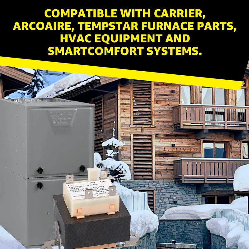HT01CN241 Transformer 40VA - 208/240V to 24V Transformers HVAC Systems | 240 Volt to 24 Volt Compatible with Carrier, Payne, Tempstar, ICP, Arcoaire, Heil Furnace Transformers 40VA