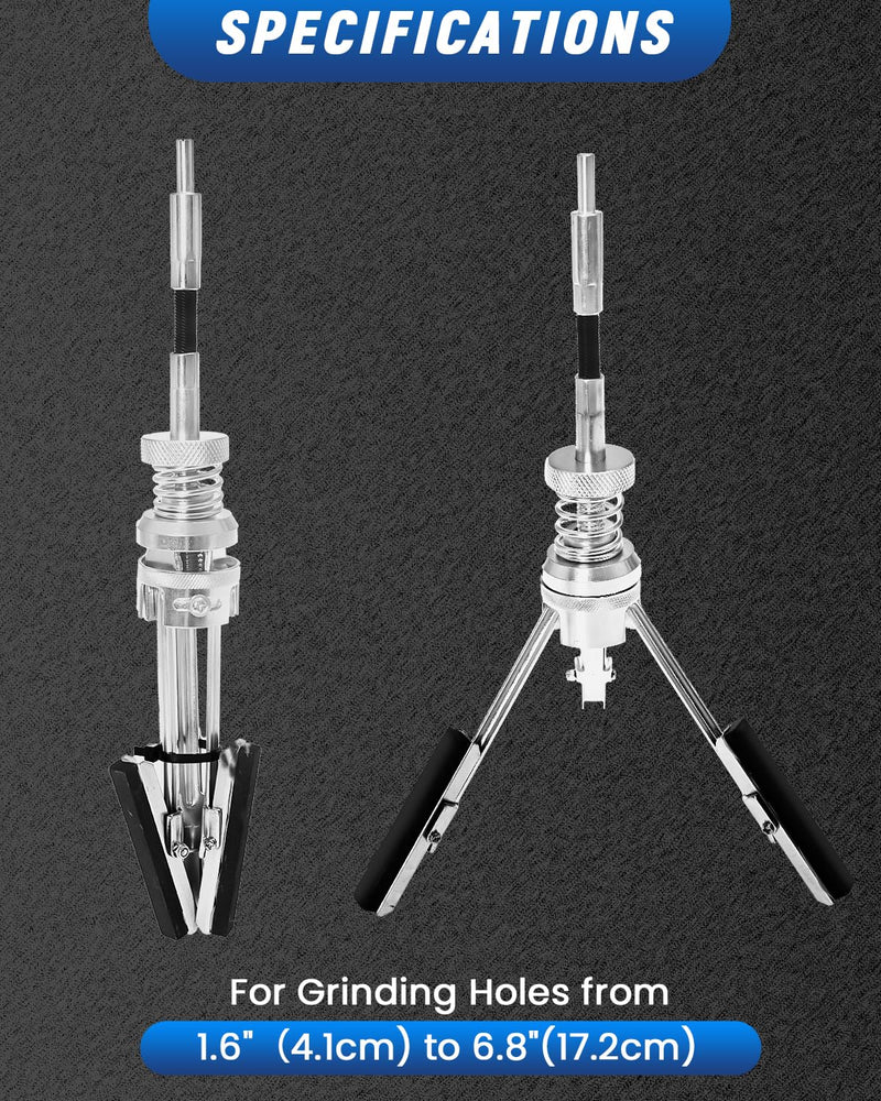 Adjustable 3" Engine Brake Cylinder Hone with 3PCS Extra 3" Long Stones, Brake Cylinder Hone for Grinding Holes from 1.6" to 6.8" 3"