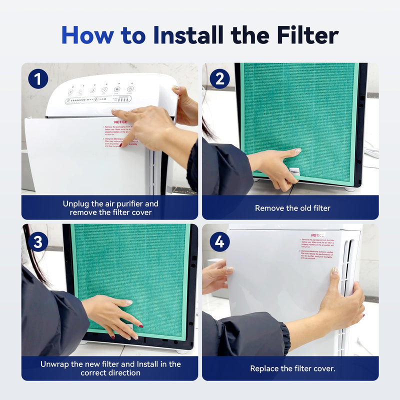 Membrane Solutions MSA3/MSA3S Genuine Pet Odor Removal Air Purifier Filter 3.Pet Odor Filter-1 Pack