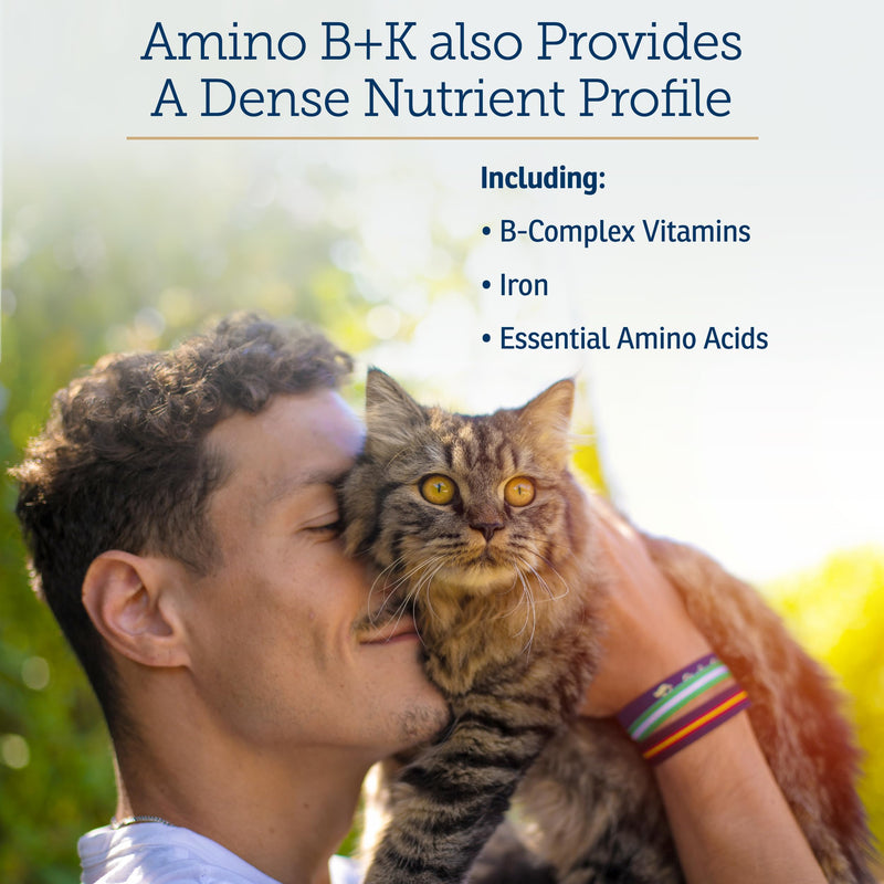 Rx Vitamins Amino B+K - Cat Vitamin B & Potassium Supplement for Cats - with Amino Acids Taurine & Lysine - Aids in Cat Kidney Support & Immune Support for Cats - Liver & Bacon 4oz New Label