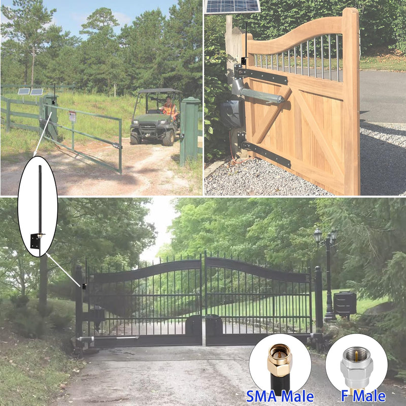 Outdoor Smart Gate Door Opener Extended Long Range Receiver Antenna for GTO Mighty Mule MM571W MM572W MM371W MM372W F3101MBC MMS100 LiftMaster Ghost All Series Controls Garage Gate Opener ，Eifagur Wall Mount Gate Opener Antenna