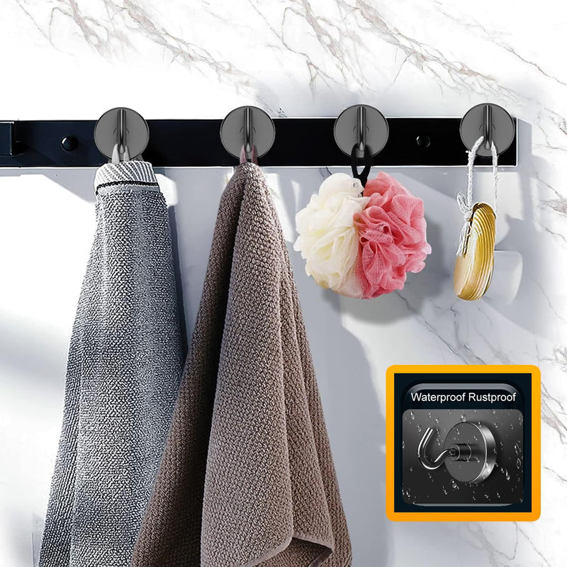 VNDUEEY Cruise Must Haves, 80 Lbs Strong Magnetic Hooks, Heavy Duty Earth Magnets with Hook for Refrigerator, Magnet Metal Hooks for Classroom, Office, and Kitchen BBQ (Black, Pack of 10) Black