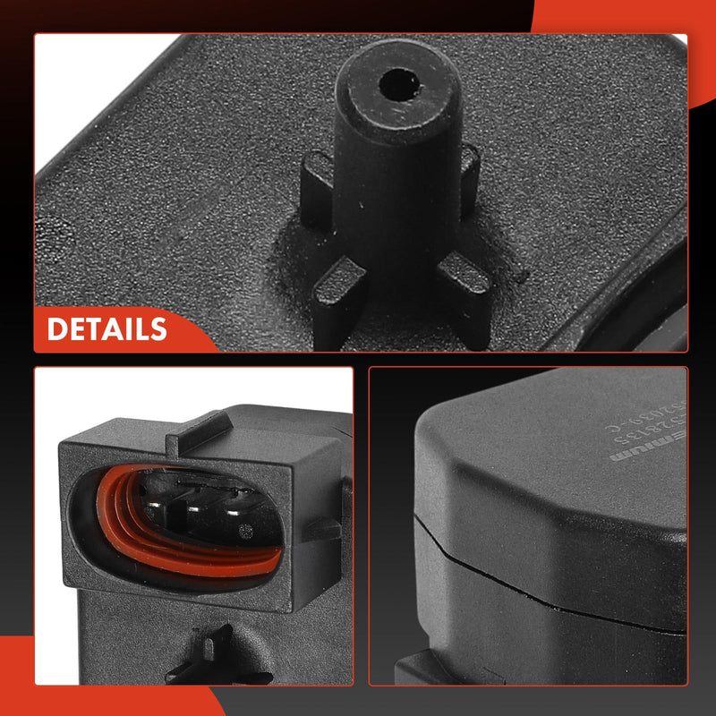 A-Premium Exhaust Gas Recirculation Pressure Sensor [3 Blades] Compatible with Ford Taurus, Ranger, Crown Victoria, Bronco II, Escort, EXP, Probe, Thunderbird & Lincoln Continental & Mercury & Merkur