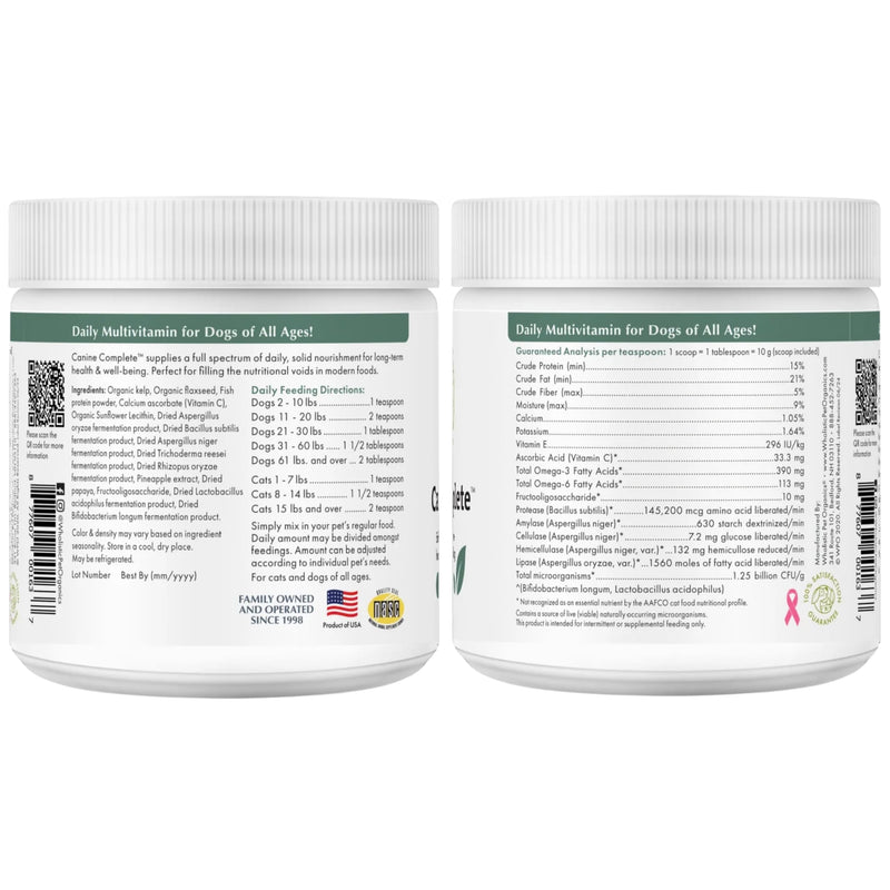 Wholistic Pet Organics Puppy Vitamins - Dog Multivitamin Powder - Daily Dog Vitamins and Supplements for Homemade Food - Immune System, Skin, Coat & Overall Health - All Breeds of Puppies - 45 Scoops Original Whitefish 1 Lb