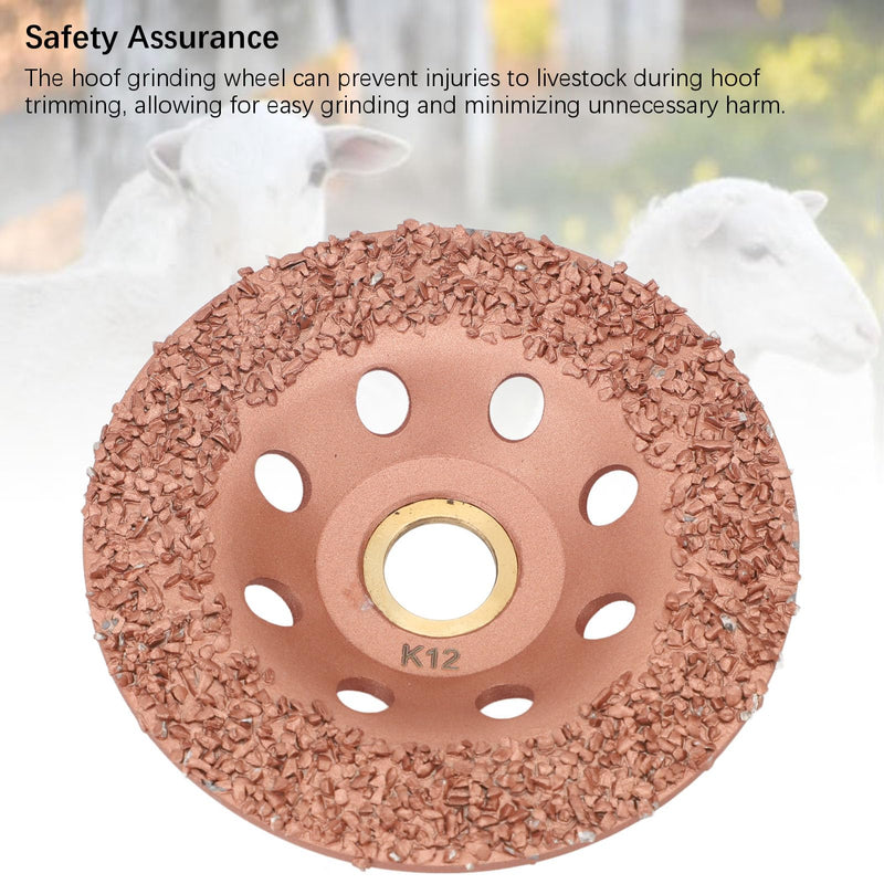 Hoof Trimming Cutter Disc, Groove Disc for Trimmed Hooves, Designed with a Ti Coating, 100mm Diameter, Prevent Injuries to Livestock, Suitable for Cattle, Horses, Sheep