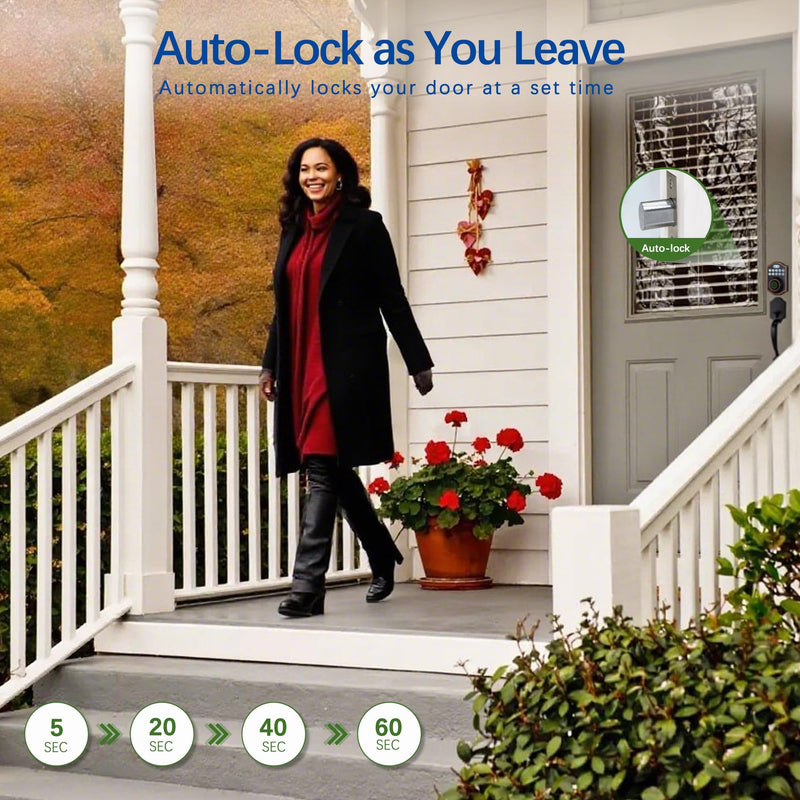Smart Fingerprint Door Lock, Keyless Entry Deadbolt with Electronic Keypad, Bluetooth App Control, One Time Code, IP65 Weatherproof, for Front Door/Home/Office (Oil Rubbed Bronze) Oil Rubbed Bronze