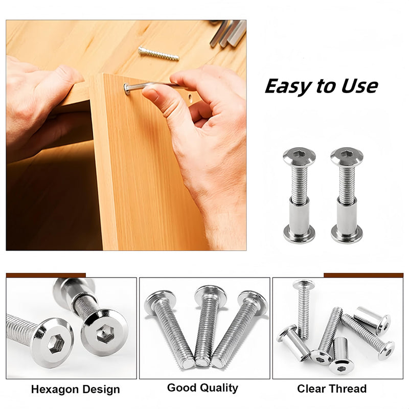 NACX 5/16"(8mm) Screw Post, Male M6 x 20mm Binding Bolts Fastener, 304 Stainless Steel, 15Sets - NewNest Australia