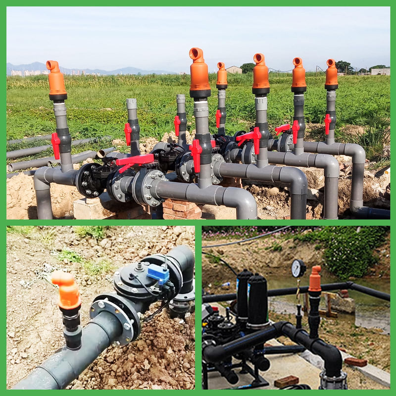 Air Relief Valve, Vacuum and Air Release Valve for Irrigation System - NPT Threaded Interface 1-1/2 inches