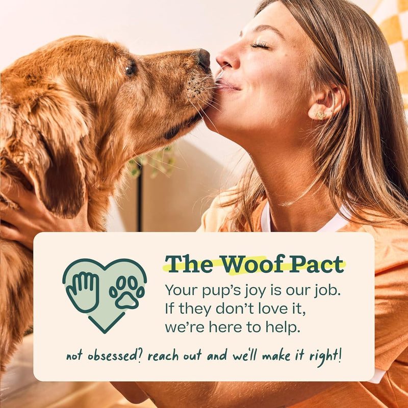 WOOF LickWells Doggy Dental - Teeth Cleaning Supplement and Breath Freshener for The FlipMat and LickMat - Postbiotic Squeezable Dog Treats to Support Oral Health for Dogs - 12 oz PB & Kelp Flavor.