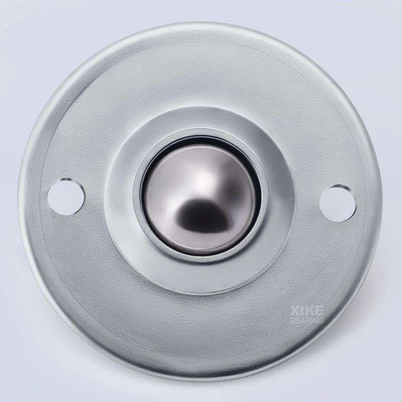 XiKe 8 PCS Ball Bearing Transfer Units 5/8" Roller Transfer Bearings Wheel Casters 30Lbs Carbon Steel Flange Mounted 360 Rotation for Transmission. 30 pounds load ＆ 5/8" ball diameter
