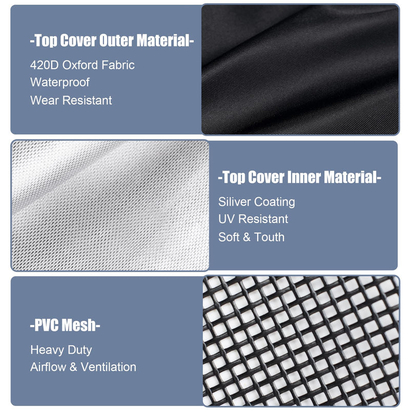 2 in 1 Air Conditioner Covers for Outside, 24''W x 24''W x 30''H, Black 24"W x 24"D x 30"H