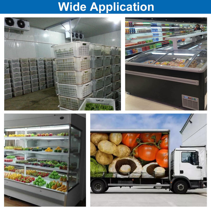 Cooler Thermometer Comercial Freezer Thermometer Capillary Design Refrigeration Gauge, Range -40 to 65 ℉ / -40 to 20℃, 2" Dial Stainless Steel Flanged Panel Mount -40 to 65 ℉(Refrigeration Gauge) new model