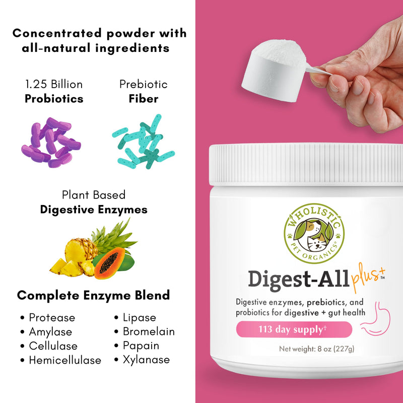 Wholistic Pet Organics Canine Complete & Dog Probiotics Powder - Dog Multivitamins with Prebiotics and Probiotics for Immune System, Digestive Health & Overall Health Support - Promote Daily Wellness