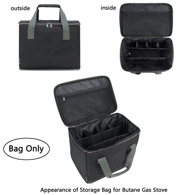 Carrying Bag Compatible with GasOne Portable Butane Gas Stove for Travel, Camping, Picnic Black