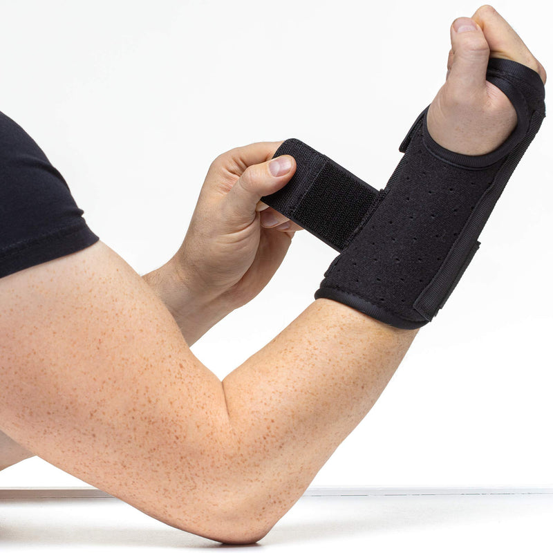 Carpal Tunnel Wrist Brace Support with 2 Straps and Metal Splint Stabilizer - Helps Relieve Tendinitis Arthritis Carpal Tunnel Pain - Reduces Recovery Time for Men Women - Right (L/XL) 2 strap brace Right L/XL