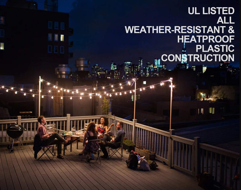 Lampat String Lights, LED 25Ft G40 Globe String Lights with Bulbs-UL Listd for Indoor/Outdoor Commercial Decor 25 FT