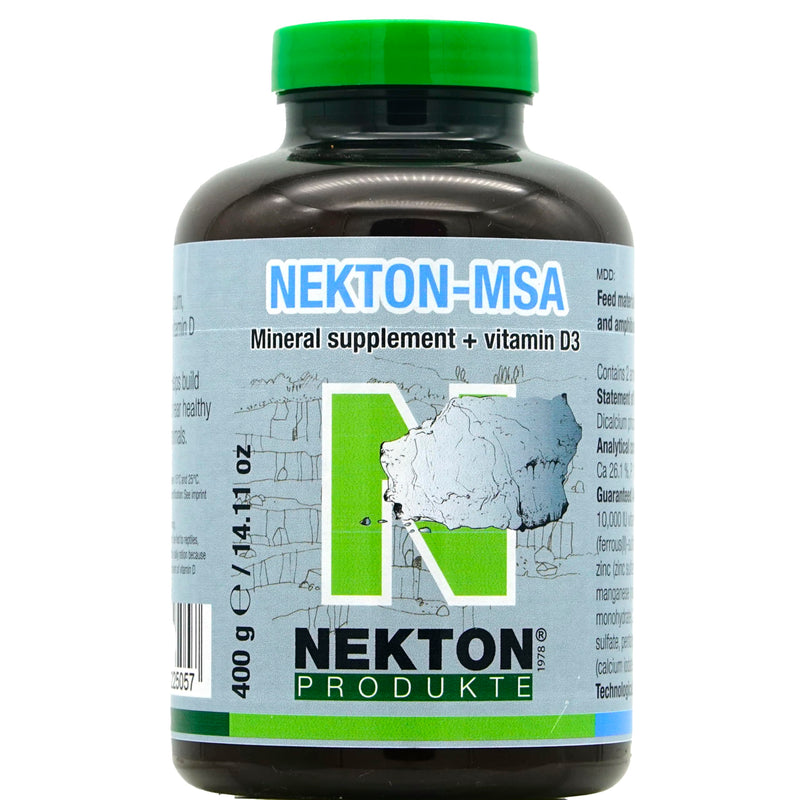 Nekton-MSA Mineral Supplement + D3 for Birds and Reptiles 400g / 14.11oz | Change Size to 400g / 14.11oz