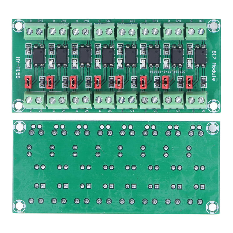 8 Channel Optocoupler Isolation Board, PCB Driver Photoelectric Isolated Module Opto Isolator Module 3.6 to 30V Output Voltage Converter Adapter
