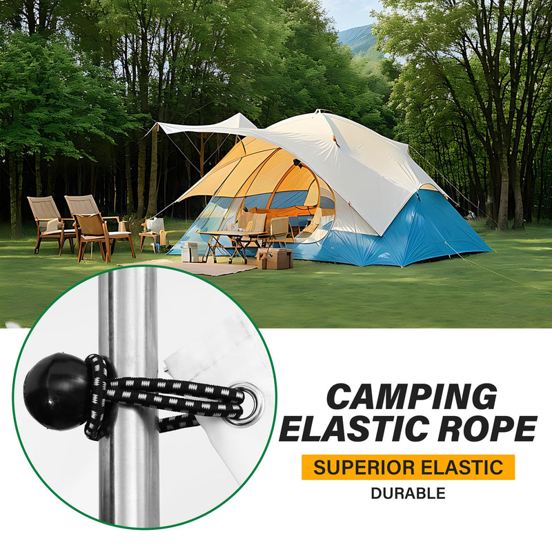 Ball Bungee Cords 8 inch - 25 Pack Bungee Cord with Balls - Tarp Bungee Cords with Balls for Tarp, Camping, Canopygo, Fixed Lines and Hoses - UV Resistant Bungee Balls 8 in x 25Pcs