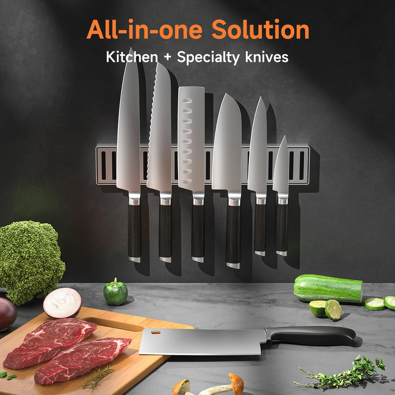 Rolling Knife Sharpener, Diamond & Ceramic Discs, 15° & 20° Magnetic Angles, Fast & Safe for Any Blade Hardness, Sharpening Kit for Kitchen & Pocket Knives, Razor-Sharp Edge, Leather Strop, Ideal Gift