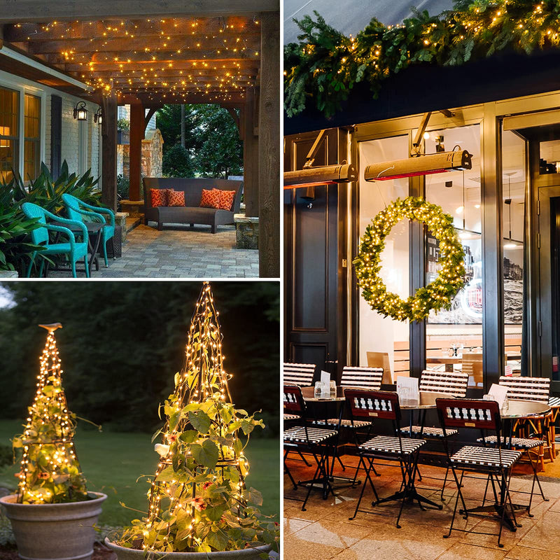 JMEXSUSS 2 Pack Fairy Lights Battery Operated with Remote, Total 400 LED 132ft Battery Powered String Lights, Twinkle Fairy Lights for Bedroom Indoor Outdoor Patio Tree Valentine Decor, Warm White 2 Pack 200LED *Warm White
