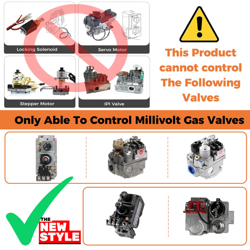 The Remote Control ON/Off and Thermostatic Kit for Gas Fireplace,for Ambient Majestic Vermont-castings skytech monessen etc,Millivolt Gas Valve Fireplaces and Stoves