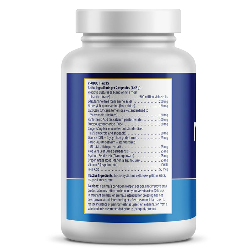 Rx Vitamins NutriGest Capsules for Cats & Dogs - Probiotics for Digestive Health Enhanced with Glucosamine for Gut Health Support - Helps with Constipation Relief and Anti Diarrhea - 90 Capsules New Label