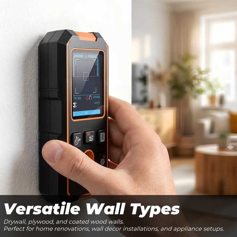 Stud Finder Wall Scanner, 3 in 1 Magnetic/Non-Magnetic Stud Finder Tool, Electronic Wall Wood Metal Stud Detector Locator with LCD Display & Audio Alarm, Upgraded Sensor for AC Wire Joist Pipe