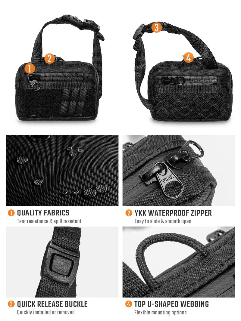 TACTICAL_GEEK Storage A18 Compact Wireless Headset Pack with Quick-Release Buckle, Mini Coin Purse