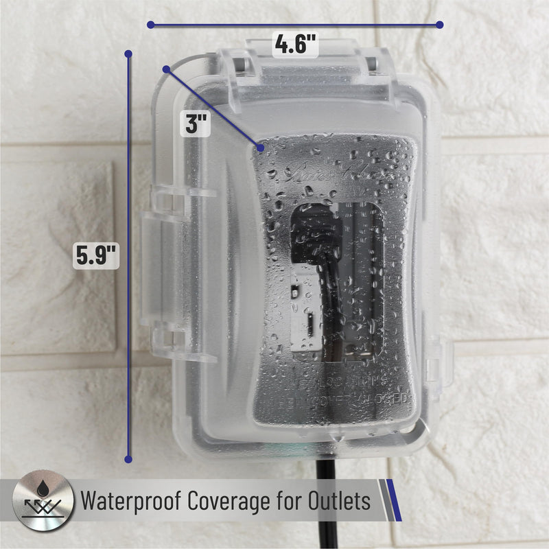 Bates- Weatherproof Electrical Outlet Cover, 2 Pack, 1-Gang, Outdoor Outlet Cover Weatherproof, Outdoor Plug Cover, Outdoor Electrical Outlet Cover, Weatherproof Outlet Cover, Outlet Cover Box