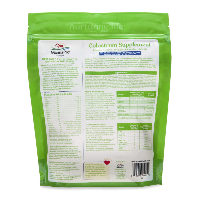 Manna Pro Colostrum Supplement for Newborn Goat Kids | Helps Promote Healthy Development | 16oz