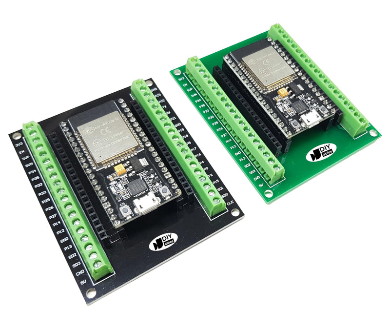 38-pin Screw Terminal Adapter for ESP32, 2 Pieces Black + Green (2pcs)