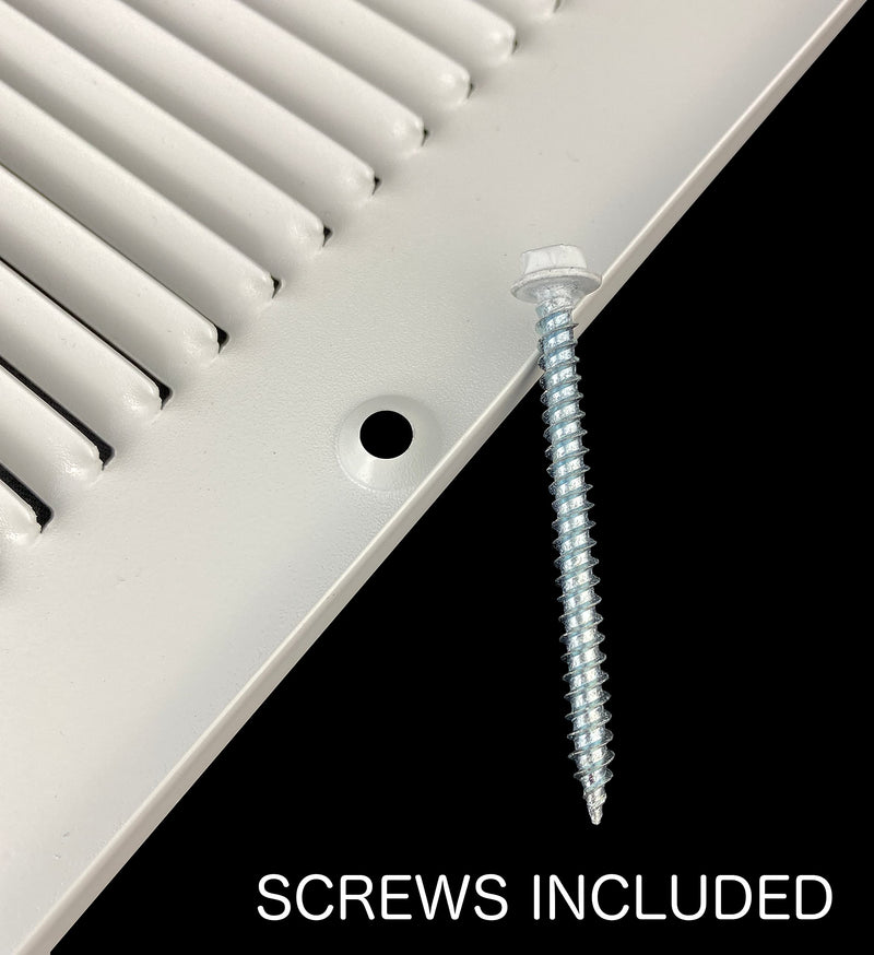 Fits 14x6 Duct Opening | Steel Return Air Grille by Handua | Vent Cover Grill for Sidewall and Ceiling | White | HVAC Cold Air Intake Grille | Outer Dimensions: 15.75"W X 7.75"H 1 14"W x 6"H [Duct Opening]