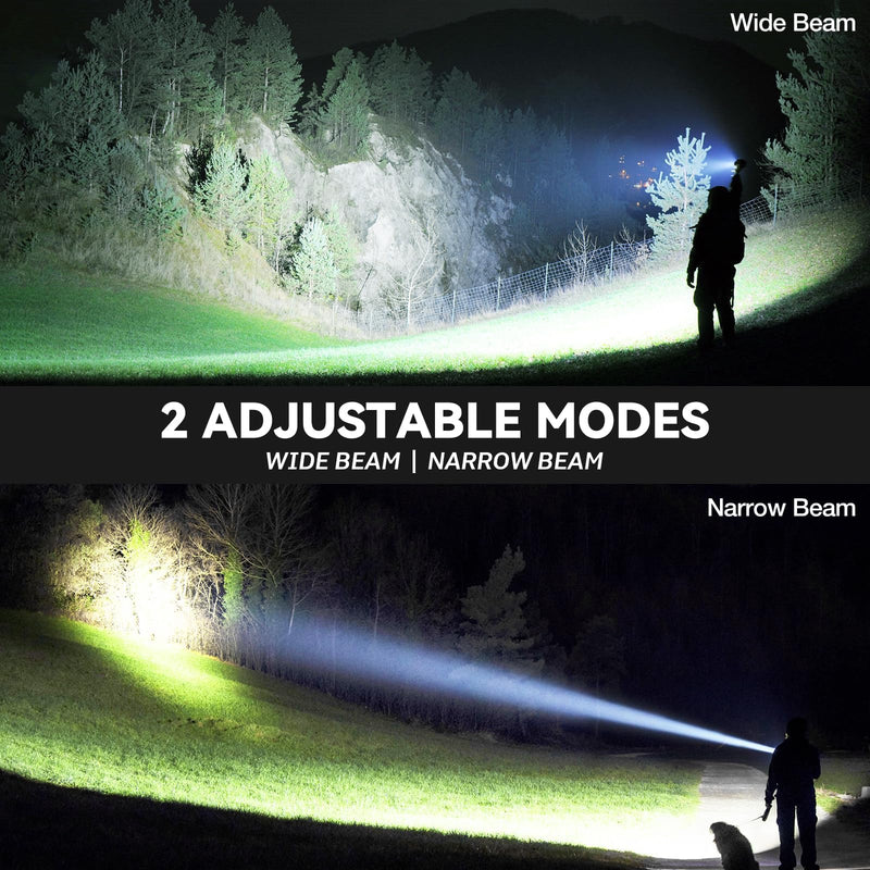 Flashlight Rechargeable 99,000 High Lumen - 2 Pack LED Flash Light with COB, 7 Modes Powerful Handheld Flashlight for Home, Camping