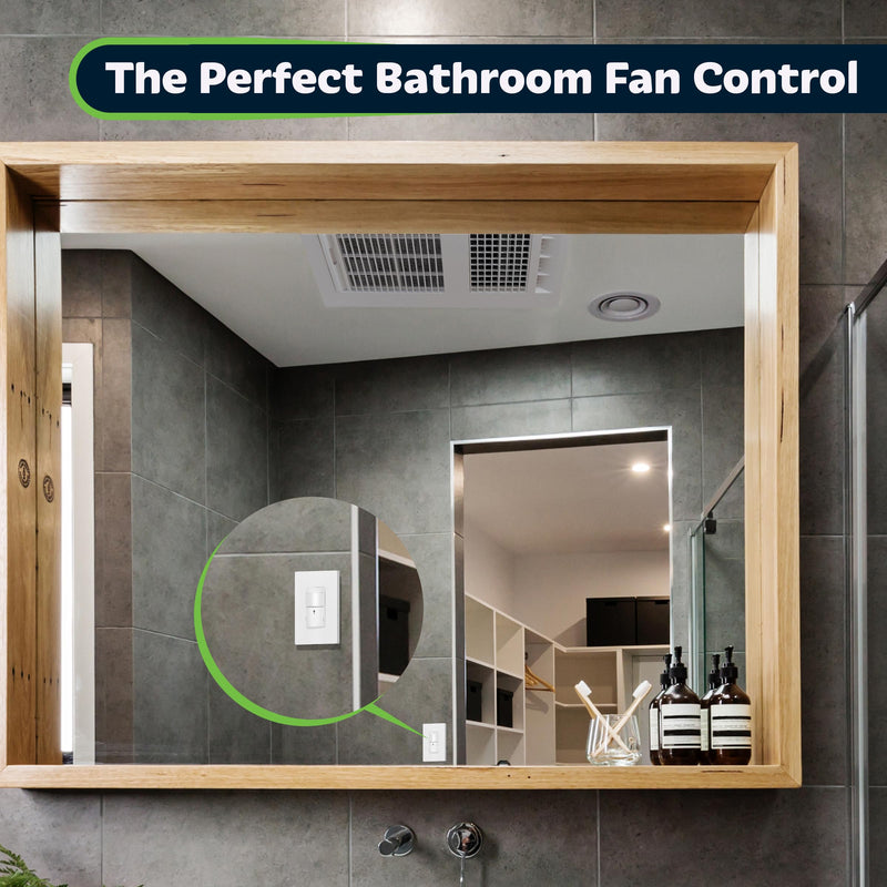 TOPGREENER PIR Motion Sensor Light Switch, Occupancy & Vacancy Motion Sensor Switch, 𝐎𝐩𝐞𝐫𝐚𝐛𝐥𝐞 𝐖𝐢𝐭𝐡𝐨𝐮𝐭 𝐆𝐫𝐨𝐮𝐧𝐝 𝐖𝐢𝐫𝐞, No Neutral Wire, Single Pole, TDOS5-HL-W-2PCS, White 2 Pack