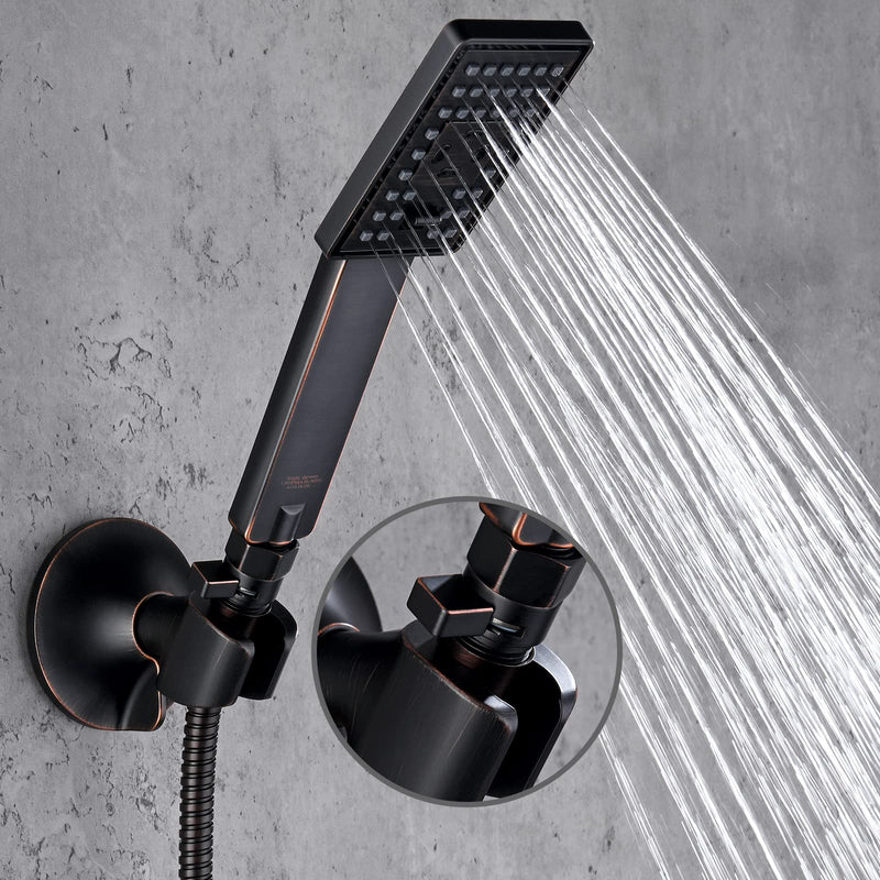BRIGHT SHOWERS Water Flow Control Valve, Brass Shower Head Water Valve with Handle Lever, Flow Regulator Water-Saver Volume, Oil-Rubbed Bronze Oil Rubbed Bronze