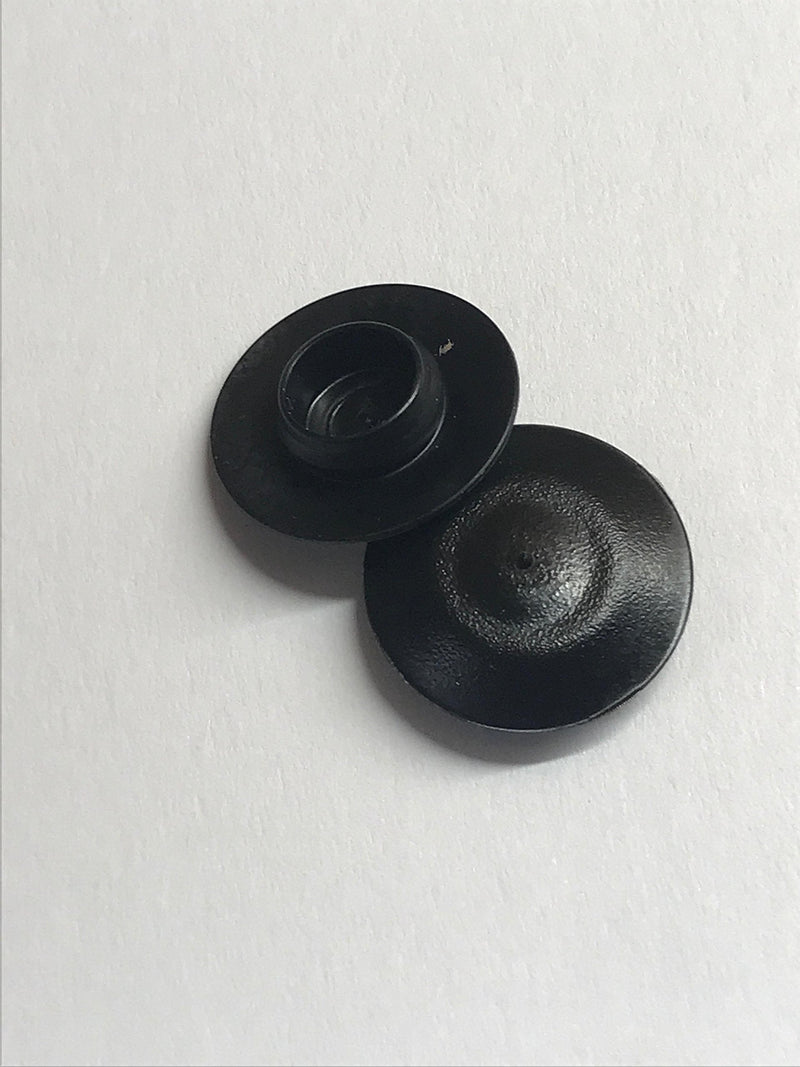 3/8" (0.375 inch) Flush Mount Black Plastic Body and Sheet Metal Hole Plug - Qty 25