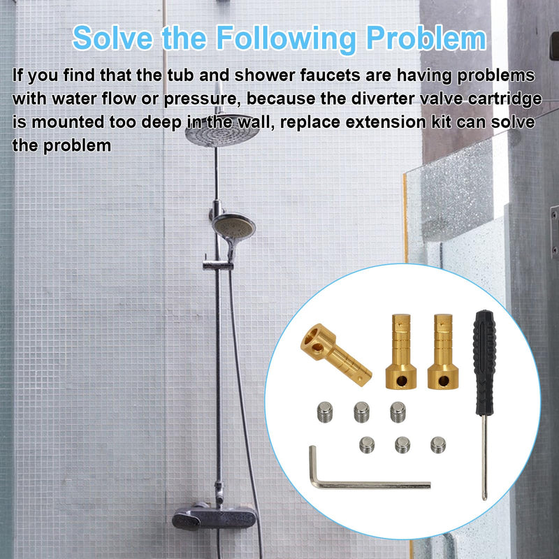 RP75137 Shower Valve Extension Kit Fit 3 and 6 Setting Diverter Cartridges Compatible with Tub And Shower Faucets.Brass Construction