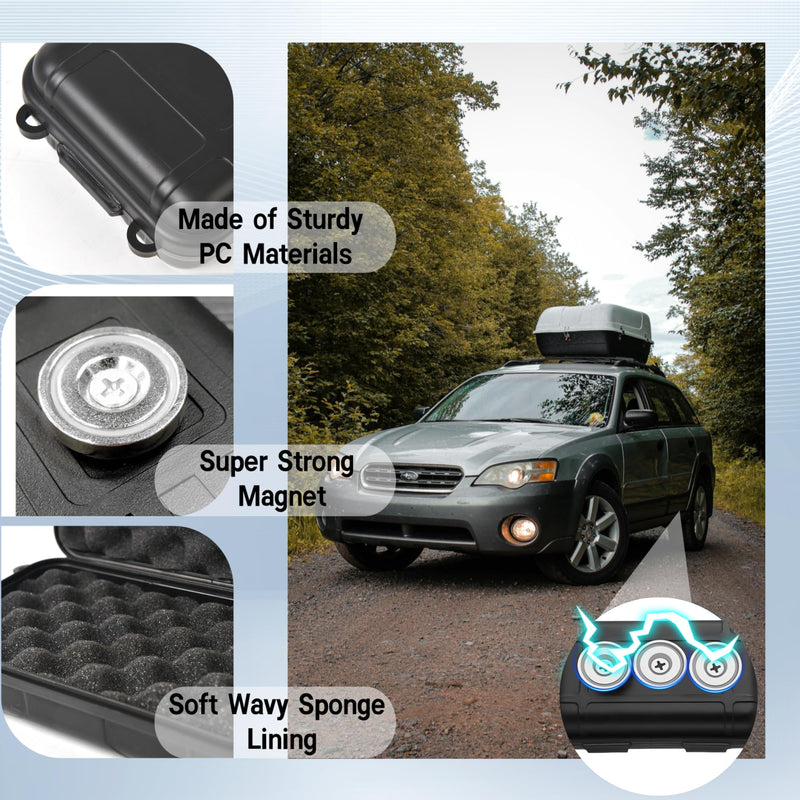 2 Pcs Magnetic Key Holders Under Car, Hide Key Magnetic Box for Storage Key Indoors, Outdoors, Waterproof Hider Key on The Bottom of Car 2 PCS