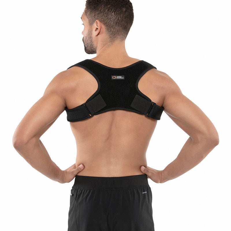 Copper Compression Posture Corrector for Men & Women - Adjustable Copper Infused Orthopedic Brace for Pain Relief from Bad Posture, Slumping - Targets Upper Back, Shoulders, Neck, Clavicle Large/X-Large (Pack of 1)