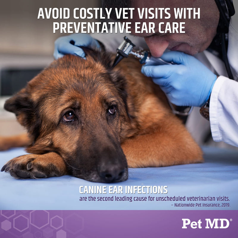 Pet MD Advanced Ear Wipes & Tris Ear Flush