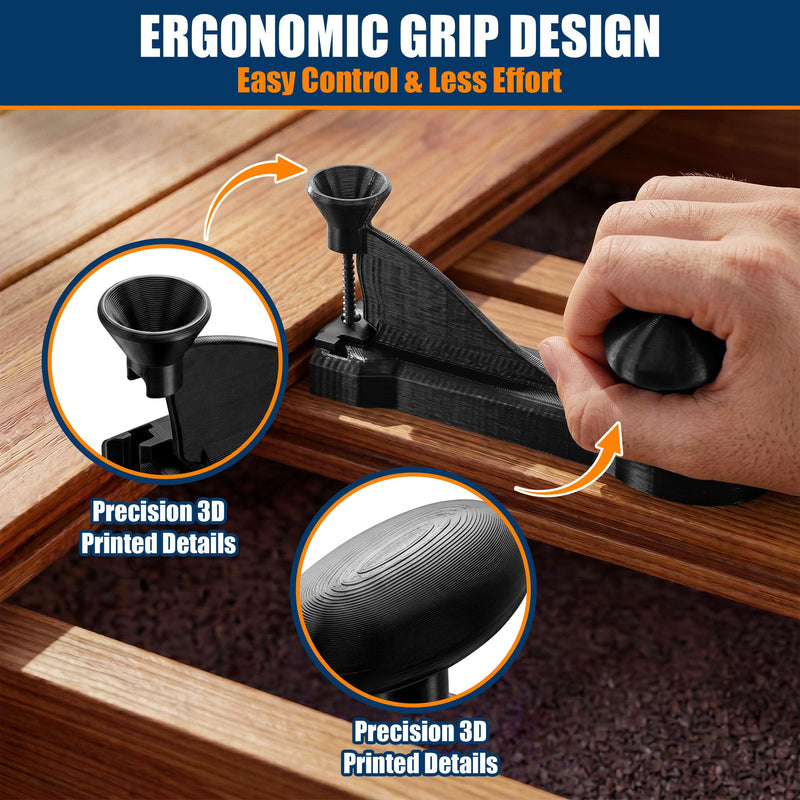 Hohean Hidden Fastener Installation Tool Kit Compatible with Trex Decking, Includes 100 Deck Fasteners, 100 Stainless Steel Screws & Drill Bit, Composite Decking Installation Tool Set