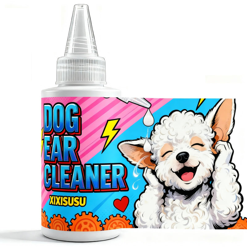 Dog Ear Cleaner Solution & Medicated Ear Drops for Dogs - Ear Infection Treatment for Itchy, Smelly Ears, Wax Buildup and Healthy Cleaning Maintenance (2 fl oz) 2 fl oz